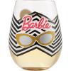 image:imageEnesco Lolita Barbie Style Icon Chevron HandPainted Artisan Stemless Wine Glass 20 Ounce Multicolor
