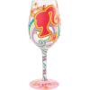 image:imageEnesco Lolita Barbie the Original Fashionista Groovy Vibes HandPainted Artisan Wine Glass 15 Ounce Multicolor