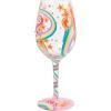 image:imageEnesco Lolita Barbie the Original Fashionista Groovy Vibes HandPainted Artisan Wine Glass 15 Ounce Multicolor