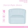 image:imageEvolur Barbie Be Bold Be You Kids Sofa Soft Supportive Seating for Playrooms and Bedrooms LowtoGround Access EasyClean Fabric ASTM Certified 99 lb Capacity  Light BlueLight Blue