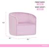 image:imageEvolur Barbie Be Bold Be You Kids Sofa Soft Supportive Seating for Playrooms and Bedrooms LowtoGround Access EasyClean Fabric ASTM Certified 99 lb Capacity  Light BluePurple