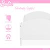 image:imageEvolur Barbie Dreamscape Wooden Toddler Bed in White JPMA amp Greenguard Gold Certified  LowtoFloor Design with Safety Guard Rails Fits Standard Crib Mattress Easy to AssembleWhite