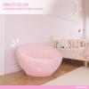 image:imageEvolur Barbie Im Unstoppable Kids Couch Soft Teddy Velvet Lounge Sofa with Supportive Back and Armrests Lightweight Playroom and Nursery Seating ASTM Certified  Pink