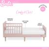 image:imageEvolur Barbie Los Altos Wooden Toddler Bed Blush Pink  Greenguard Gold amp BSA Certified  LowtoFloor Kids Bed for Girls  Fits Standard Crib MattressBlush Pink