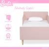 image:imageEvolur Barbie Los Altos Wooden Toddler Bed Blush Pink  Greenguard Gold amp BSA Certified  LowtoFloor Kids Bed for Girls  Fits Standard Crib MattressBlush Pink