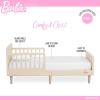 image:imageEvolur Barbie Los Altos Wooden Toddler Bed Blush Pink  Greenguard Gold amp BSA Certified  LowtoFloor Kids Bed for Girls  Fits Standard Crib MattressVanilla Cream