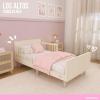 image:imageEvolur Barbie Los Altos Wooden Toddler Bed Blush Pink  Greenguard Gold amp BSA Certified  LowtoFloor Kids Bed for Girls  Fits Standard Crib MattressVanilla Cream