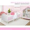 image:imageEvolur Barbie Rose HutchBookcase  7 Spacious Shelves for Toys Books and Keepsakes Solid Wood with AntiTipping Kit White or Pink FinishPink and White