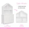 image:imageEvolur Barbie Rose HutchBookcase  7 Spacious Shelves for Toys Books and Keepsakes Solid Wood with AntiTipping Kit White or Pink FinishWhite