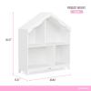 image:imageEvolur Barbie Rose HutchBookcase  7 Spacious Shelves for Toys Books and Keepsakes Solid Wood with AntiTipping Kit White or Pink FinishWhite
