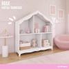 image:imageEvolur Barbie Rose HutchBookcase  7 Spacious Shelves for Toys Books and Keepsakes Solid Wood with AntiTipping Kit White or Pink FinishWhite
