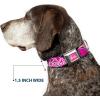 image:imageMattel Easy Adjustable Metal Seatbelt Buckle Quick Release Dog Collar Barbie Script Signature Logo Abstract Multi Color White 20 to 31 Inches 15 Inch WideLarge