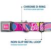 image:imageMattel Easy Adjustable Metal Seatbelt Buckle Quick Release Dog Collar Barbie Script Signature Logo Abstract Multi Color White 20 to 31 Inches 15 Inch Wide1 Wide  Fits 11165 Neck  Medium