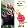 image:imageSonix x Barbie Case for AirTag with Gold Carabiner  Hard Cover Protective Case  Holder Keychain  Barbie  IconicGingham Red