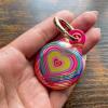 image:imageSonix x Barbie Case for AirTag with Gold Carabiner  Hard Cover Protective Case  Holder Keychain  Barbie  IconicRainbow Heart