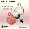 image:imageSonix x Barbie Case for AirTag with Gold Carabiner  Hard Cover Protective Case  Holder Keychain  Barbie  IconicRainbow Heart