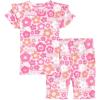 image:imageBarbie Floral Girls Ribbed TShirt and Shorts Outfit Set Toddler to Big Kid Sizes 2T  1416Pink  Barbie