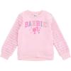 image:imageBarbie Girls Fleece Pullover Sweatshirt with Faux Fur Sleeves Toddler to Big Kid Sizes 2T  1416Pastel Pink