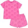 image:imageBarbie Girls French Terry Drop Shoulder TShirt and Dolphin Shorts Outfit Set Toddler to Big Kid Sizes 2T  1416Pink