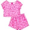 image:imageBarbie Girls Lounge Pajama Shirt and Pajama Shorts Sleep Set Little Kid to Big Kid Sizes 41416Pink