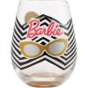 image:imageEnesco Lolita Barbie Style Icon Chevron HandPainted Artisan Stemless Wine Glass 20 Ounce Multicolor