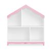 image:imageEvolur Barbie Rose HutchBookcase  7 Spacious Shelves for Toys Books and Keepsakes Solid Wood with AntiTipping Kit White or Pink FinishPink and White