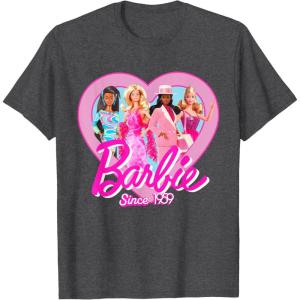 image:imageBarbie  Since 1959 Heart TShirtDark Heather Grey