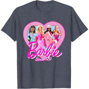 image:imageBarbie  Since 1959 Heart TShirtHeather Blue