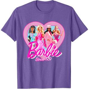 image:imageBarbie  Since 1959 Heart TShirtPurple Heather