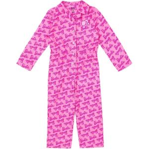 image:imageBarbie Girls Fleece Pajama Coverall and Sleep Mask PJs Set Little Kid to Big Kid Sizes 41416Pink