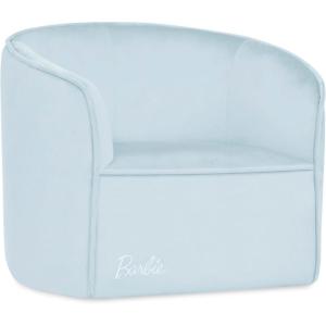 image:imageEvolur Barbie Be Bold Be You Kids Sofa Soft Supportive Seating for Playrooms and Bedrooms LowtoGround Access EasyClean Fabric ASTM Certified 99 lb Capacity  Light BlueLight Blue