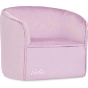 image:imageEvolur Barbie Be Bold Be You Kids Sofa Soft Supportive Seating for Playrooms and Bedrooms LowtoGround Access EasyClean Fabric ASTM Certified 99 lb Capacity  Light BluePurple