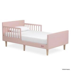 image:imageEvolur Barbie Los Altos Wooden Toddler Bed Blush Pink  Greenguard Gold amp BSA Certified  LowtoFloor Kids Bed for Girls  Fits Standard Crib MattressBlush Pink