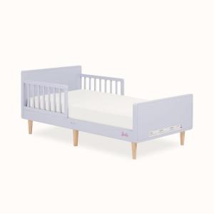 image:imageEvolur Barbie Los Altos Wooden Toddler Bed Blush Pink  Greenguard Gold amp BSA Certified  LowtoFloor Kids Bed for Girls  Fits Standard Crib MattressLavender Sky