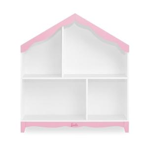 image:imageEvolur Barbie Rose HutchBookcase  7 Spacious Shelves for Toys Books and Keepsakes Solid Wood with AntiTipping Kit White or Pink FinishPink and White
