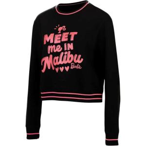 image:imageGK Cheer Crew Neck Pink Glitter Barbie Graphic SweatshirtBlack  Youth Sizes
