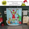 image:imageBarbie Glam 13Piece Shower Curtain Set 72 x 72 Inch Fabric Curtain with Hooks Bathroom Decor Machine Washable 100 Officially Licensed Product by Franco CollectiblesThe Grinch
