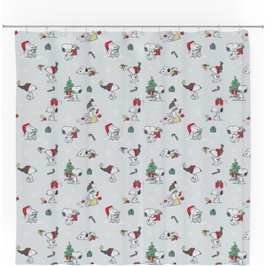 image:imageBarbie Glam 13Piece Shower Curtain Set 72 x 72 Inch Fabric Curtain with Hooks Bathroom Decor Machine Washable 100 Officially Licensed Product by Franco CollectiblesPeanuts  Holiday Snoopy