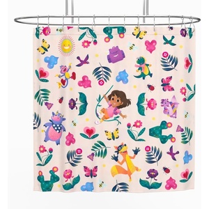 image:imageBarbie Glam 13Piece Shower Curtain Set 72 x 72 Inch Fabric Curtain with Hooks Bathroom Decor Machine Washable 100 Officially Licensed Product by Franco CollectiblesDora the Explorer
