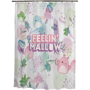 image:imageBarbie Glam 13Piece Shower Curtain Set 72 x 72 Inch Fabric Curtain with Hooks Bathroom Decor Machine Washable 100 Officially Licensed Product by Franco CollectiblesSquishmallows