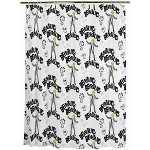 image:imageBarbie Glam 13Piece Shower Curtain Set 72 x 72 Inch Fabric Curtain with Hooks Bathroom Decor Machine Washable 100 Officially Licensed Product by Franco CollectiblesBeetlejuice