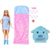 image:imageBarbie Party Unboxed Doll amp Accessories Sleepover Reveal Series with 7 Surprises Including GlowinTheDark Activity Pink Pajama DollBlue