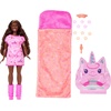 image:imageBarbie Party Unboxed Doll amp Accessories Sleepover Reveal Series with 7 Surprises Including GlowinTheDark Activity Pink Pajama DollPink