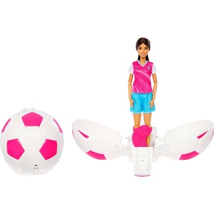 image:imageBarbie Team Roll and Reveal Soccer Player Doll and Accessories with Brunette Fashion Doll amp 8 Surprises and a Soccer Ball EncasementSoccer