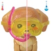 image:imageBarbie Dream Squad Pet Puppy Pool with Palm Tree ColorChange Snorkel Mask Flippers and PoolThemed Play PiecesPuppy  Palm Tree