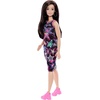 image:imageBarbie Fashionistas Style Doll 251 with Brown Hair Wearing MultiColor Star Print Dress Pink SneakersColorful Stars