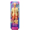 image:imageBarbie Fashionistas Style Ken Doll 253 with Brown Hair Wearing Lavendar Shorts with Turquoise and Lavender Argyle Shirt White ShoesDream Ken