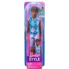image:imageBarbie Fashionistas Style Ken Doll 253 with Brown Hair Wearing Lavendar Shorts with Turquoise and Lavender Argyle Shirt White ShoesPurple Argyle