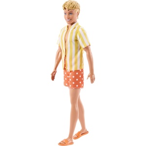 image:imageBarbie Fashionistas Style Ken Doll 253 with Brown Hair Wearing Lavendar Shorts with Turquoise and Lavender Argyle Shirt White ShoesDream Ken