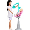image:imageBarbie Careers Dentist Playset with Brunette Doll Wearing White Coat Toddler Small Doll Examination Chair amp Accessories